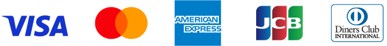 VISA / Mastercard / American Express / JCB / Diners Club